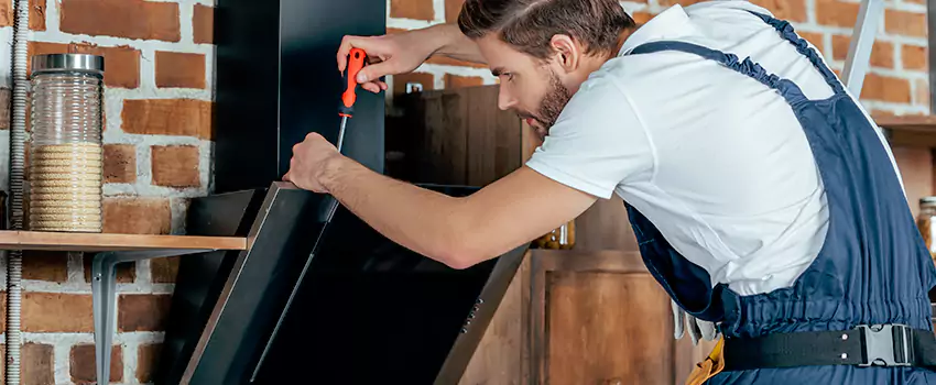 Old Rusted Metal Fireplace Repair And Replacement in Fort McMurray, AB